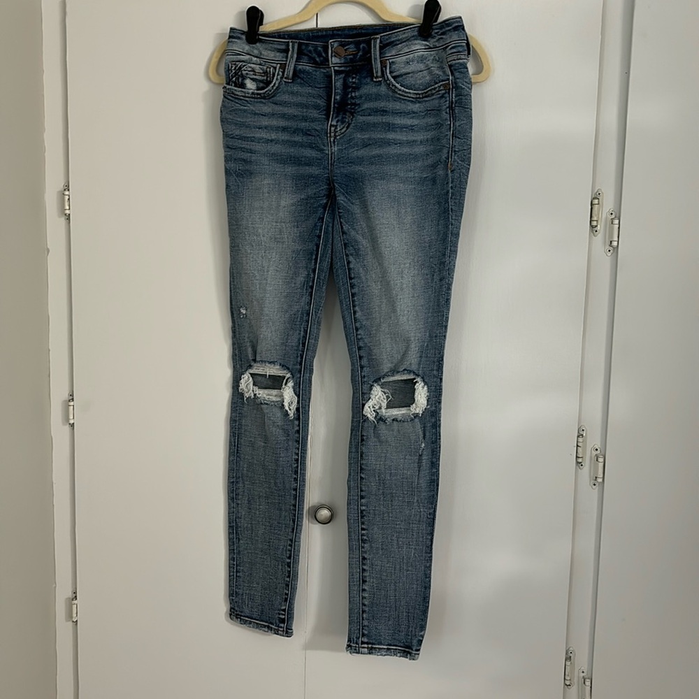 Buckle Black Ripped Skinny Jeans